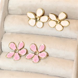 گوشواره میناکاری گل
