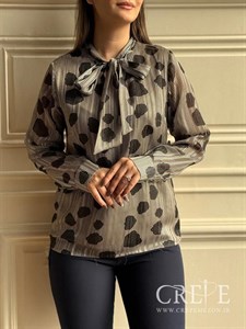 شومیز حریر شاین طرح گل