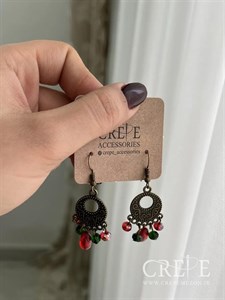 گوشواره برنزی دانه انار آویز