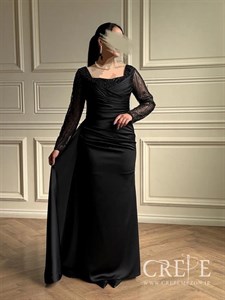 ماکسی چپ و راستی آستین کار شده نیلا