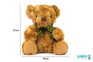 عروسک پولیشی پالیز مدل خرس قهوه ای قلب به دست سایز کوچک Paliz Brown Bear with Heart Toys Doll Size Small