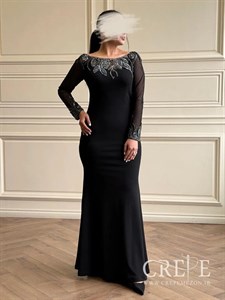 ماکسی سنگدوزی آستین تور