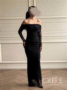 ماکسی دانتل یقه قایقی