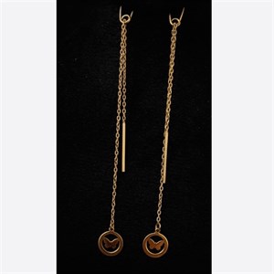 گوشواره طلای 18 عیار طرح بخیه - وزن 0 630گرم 