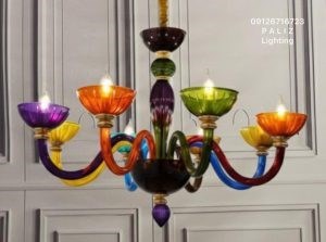 لوستر کریستال مورانو رنگی - Murano multi color