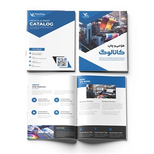کاتالوگ 4ص (جلد گلاسه 250 بدون روکش/ داخلی تحریر 80 چهار رنگ)