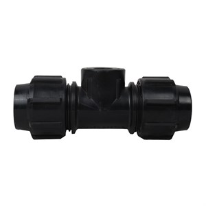 Kaveh Gostar Polyethylene Female Reducing Tee 32mm x 1 2 Inch x 32mm