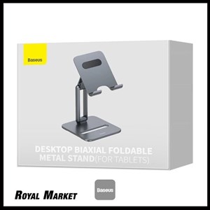 پایه نگهدارنده رومیزی تبلت 360 درجه بیسوس Desktop Biaxial Foldable Metal