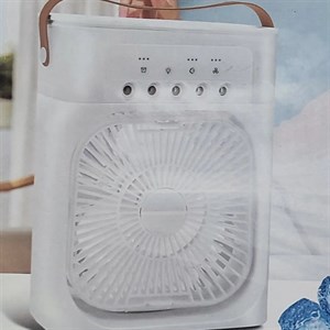 پنکه رومیزی برقی، سه حالت سرعت، 3 پره، دارای تایمر، چراغ خواب، مه پاش، 