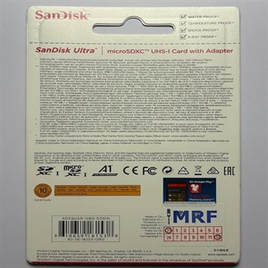 کارت حافظه microSDXC سن دیسک مدل Ultra A1 کلاس 10 استاندارد UHS-I سرعت 120MBps ظرفیت ۱۲۸ گیگابایت به همراه آداپتور SD