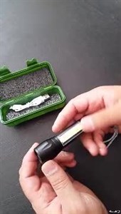 چراغ قوه شارژی جیبی پلیسی کوچک زوم دار با چراغ بغل – بدنه فلزی – اصلی – ارسال رایگان