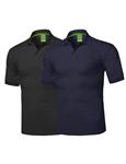 Youstar Men's Solid Cool Dri-Fit Active Athletic Golf Short Sleeves Polo Shirt