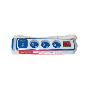 چهار خانه بدون ارت مبدل دار دینا با کابل 3.8 متری کد D4000