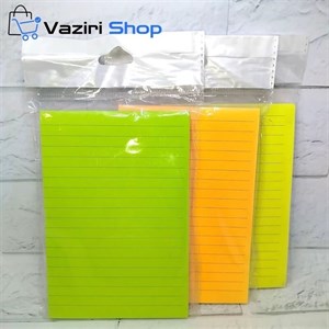 کاغذ یادداشت چسب دار استیک نوت خط دار سایز A6 اسکول مکس