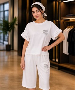 ست تیشرت و شلوارک زنانه Miu Miu