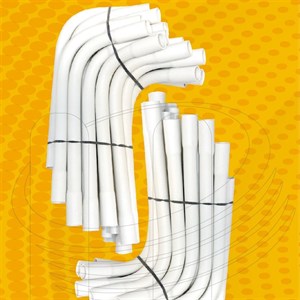 زانو بلند سفید P.V.C سایز 20 اندازه 38 cm