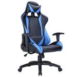 Zenith High Back PU Leather and Mesh Swivel Gaming Chair with Adjustable Armrest Lumbar Support Headrest Racing Office Chair (Black)