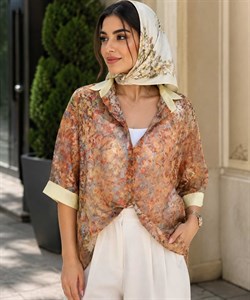 شومیز دو تیکه زنانه مدل حریر برجسته