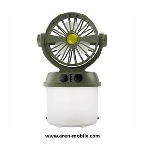 پنکه و چراغ کمپینگ چندکاره شارژی و خورشیدی CH-F803