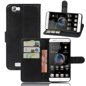 ZTE blade A610 Case,ZTE V6 Max Case,Gift_Source [Card Slots][Kickstand Feature] Premium PU Leather Folio Flip Wallet with Magnetic closure Cover for [Black] 