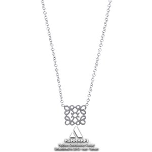 گردنبند زنانه نقره ای Square Pendant Necklace-S 
