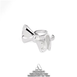 انگشتر پاپیون نقره‌ای Bow Tie Ring S6