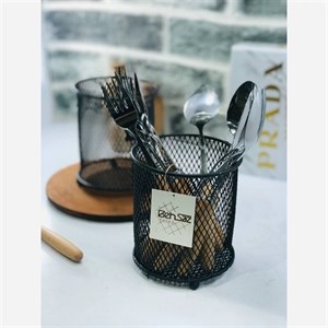 استند فلزی رومیزی قاشق و چنگال