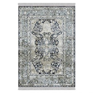 فرش پارچه‌ای دفه مدل فرشینه شانل مخمل ترک طرح فانتزی کد 04133