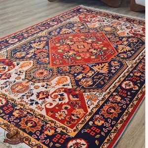 فرش ماشینی (چاپی) فرش رویه مخمل طرح سنتی استُپ دار (ابعاد دلخواه) تولید میشه - 80 * 50 ( پادری ) ارسال فوری- فرشینه نازگل