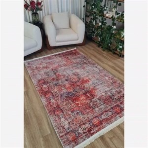 فرش ماشینی (چاپی) فرشینه مخمل لاکی وینتیج ضد پُرز U635 - 1 در 2 متر ارسال فوری- فرشینه نازگل
