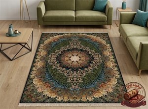 فرش ماشینی (چاپی) فرشینه مخمل طرح ابریشم مدل ریزماهی تبریز کد A102 ارسال فوری- فرشینه نازگل