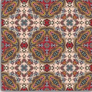 خرید فرش چاپی سنتی مربع مخمل هازان ترک درجه یک (پس کرایه)