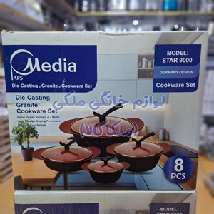 سرویس قابلمه 8پارچه گرانیتی مدیا چدن 3 میل گرانیت درجه یک