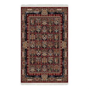 فرش ماشینی هیوا طرح کلاسیک R-136 لاکی ۷۰۰ شانه