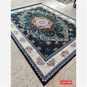 12متری فرش ماشینی 500شانه بی سی اف،چکاوک مشکی، فرش عروس 