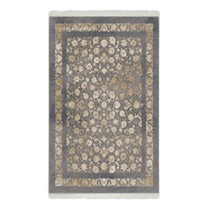 فرش ماشینی هیوا طرح طلاکوب S-2008 نقره ای 700 شانه