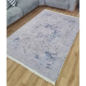 فرش ماشینی (چاپی) فرشینه مخمل طوسی طرح پتینه کد M204 - 1.5 در 2.25 متر ( 4 متری ) ارسال فوری- فرشینه نازگل