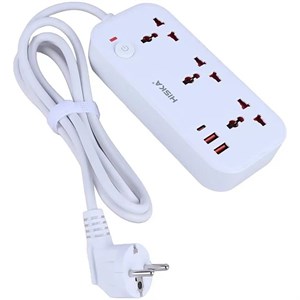 چند راهی برق هیسکا HISKA مدل ch-5511  با 3 سوکت و 3 پورت