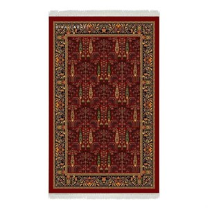 فرش ماشینی هیوا طرح بوستان R-505 لاکی ۷۰۰ شانه
