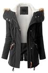 FASHION BOOMY Womens Zip Up Safari Military Anorak Jacket W/Hood