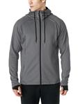 TSLA Men's Performance Active Training Full-Zip Hoodie Jacket