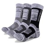 YUEDGE Men's Wicking Moisture Control Cushion Performance Athletic Outdoor Sports Hiking Crew Cotton Socks