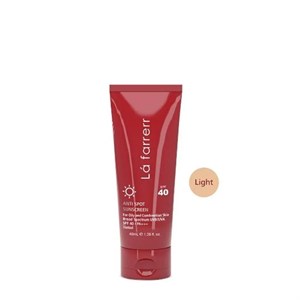 کرم ضد آفتاب و ضد لک رنگی لافارر پوست چرب و مستعد آکنه با SPF40 بژ روشن 40 میل