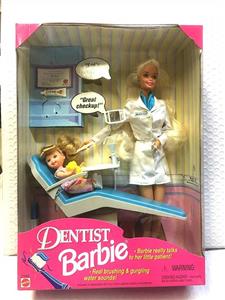 Mattel 1997 Dentist Barbie Doll Set Little Patient Kelly 17255