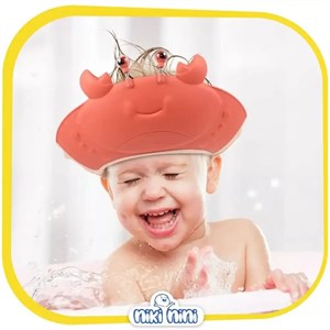 کلاه حمام نوزاد و کودک سیلیکونی طرح خرچنگی