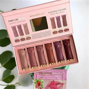 پک 6 عددی رژ لب جامد گربه miss royal
