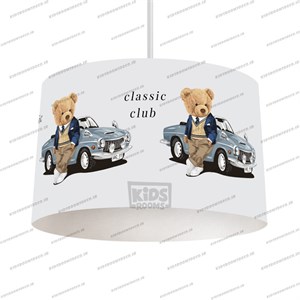 لوستر اتاق کودک طرح خرس تدی و ماشین کلاسیک کد L-Bear-126