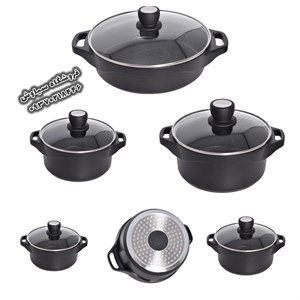 سرویس قابلمه چدنی یونیک مدل هلیوس 10 پارچه با گارانتی شرکتی سرویس قابلمه یونیک اصلی وارداتی Unique