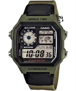 ساعت مچی مردانه اصل کاسیو (casio) زیرمجموعه استاندارد مدل AE-1200WHB-3BVDF