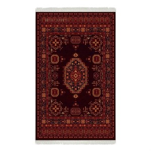 فرش ماشینی هیوا طرح بلوچ 1-209 سرمه ای 700 شانه